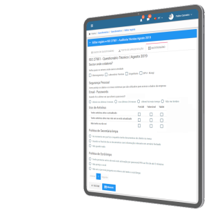 software SGSI GESTÃO Questionarios ISO 27001