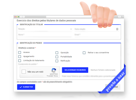 software  exercício de direitos pelos titulares dos dados